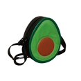 thumbnail image 3 of Bolsa en forma de AGUACATE, Diseño de Comida, FRUTA, Bandolera para Mujer, Cross-Body, con correa Ajustable, Moda Kawaii, Color Verde con Negro, Novedoso y Encantador (Bolsa para Mujer)., 3 of 5