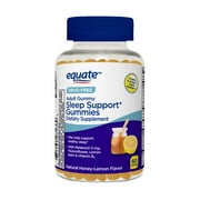 Equate Drug-Free Sleep Support* Gummies Dietary Supplement, Honey-Lemon, 60 count