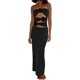 thumbnail image 3 of Maxi vestidos para mujer correa de espagueti sin negro recorte delgado fruncido bodycon vestido largo verano Y2K Streetwear, 3 of 5