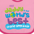 thumbnail image 4 of Inktastic Worlds Best Crane Operator Daddy Boys or Girls Baby Bib, 4 of 4