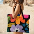 thumbnail image 4 of Vibrant Colorful Floral Seamless Pattern Waterproof Picnic Blanket with Foldable Zipper, Suitable for Outdoor Use, Suitable for Travel, Camping, Beaches, Parks, Grasslands, Picnic Blanket Accessories, 4 of 7