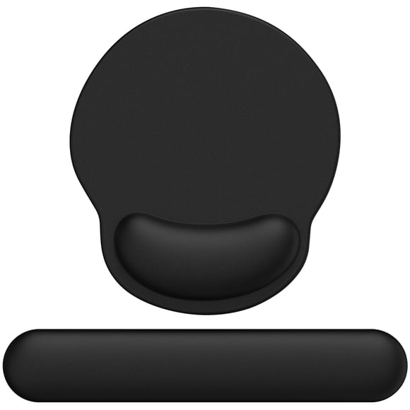 Juego de reposamuñecas ergonómico de espuma viscoelástica Mouse Pad Eulps, color negro