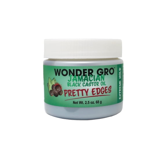 Wonder Gro Jamaican Black Castor Oil Pretty Edges Edge Control Hair Gel Extreme Hold 2.5 oz