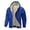Z9999-Blue32, variant on Men's Winter Casual Plush Solid Color Hooded Coats Long Sleeve Zipper Pocket Coats Jacket Versatile Outwear
