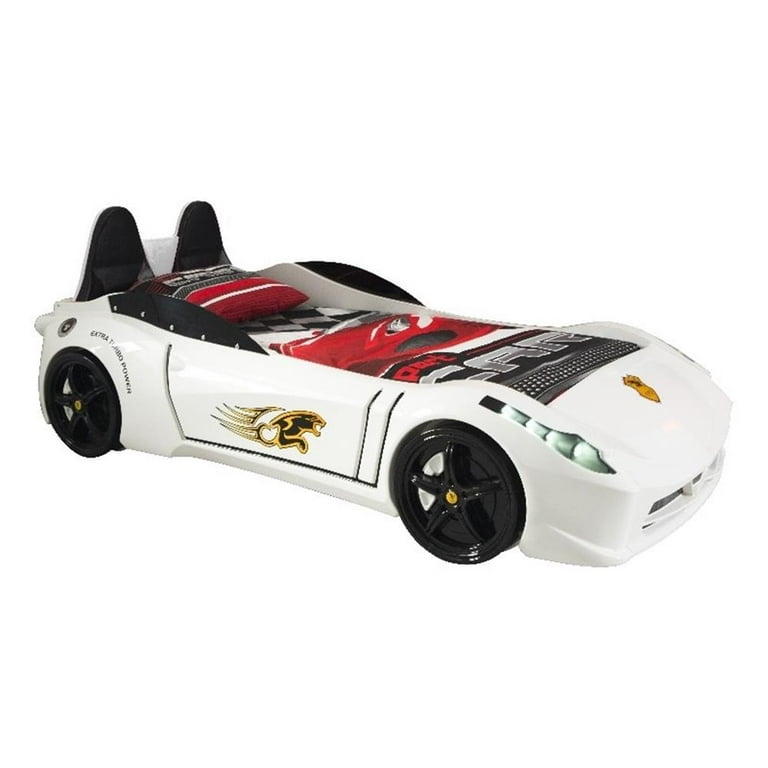 ベッドフレーム titi racer car bed Titi Racer Modern Wood TT Twin Race Car Bed with Remote
