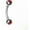 Red, variant on Curved Barbell Eyebrow Piercing Nails Body Jewelry Stainless Steel Eyebrow Ring-Black