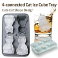 thumbnail image 2 of Molde de Hielo 3D con Forma de Gato Lindo de Silicona Flexible Libre de BPA para Whisky Cócteles y Regalos Originales, 2 of 5