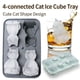 thumbnail image 2 of Molde para cubitos de hielo con forma de gato 3D, bandeja grande con 4 agujeros para whisky, cócteles y bourbon. Regalos originales para mujeres, sin BPA (negro)., 2 of 5
