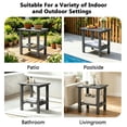 thumbnail image 6 of OTSUN Adirondack Outdoor Side Table, 16" HDPE Patio Side Table with Shelf, Weather Resistant Easy Maintenance for Backyard Pool Porch Garden & Lawn, 6 of 12
