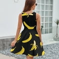 thumbnail image 6 of Bananas On Black Background Sundress Sleeveless Dress Summer Women Clothes Dress for Women Dresses, 6 of 7