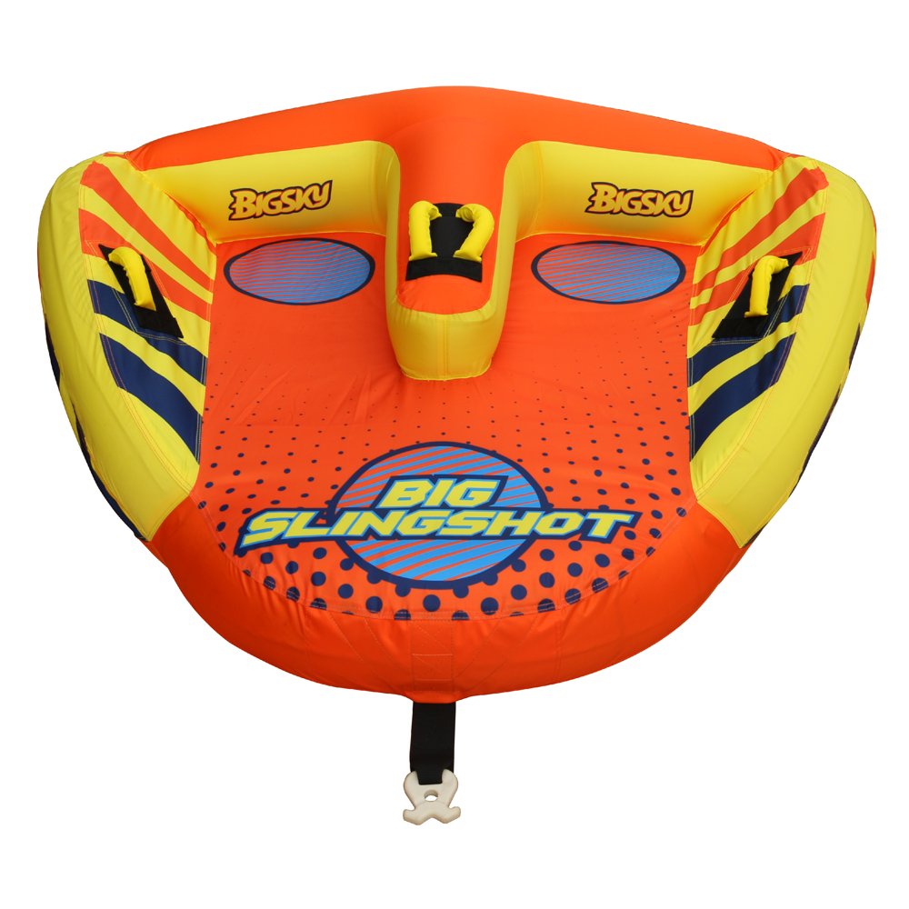 Big Sky Slingshot Inflatable Water Towable Tube, 12 People, Orange