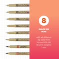 thumbnail image 2 of xianyou-Sakura Pigma Micron Fineliner Pens - Archival Black Ink Pens - Pens for Writing, Drawing, or Journaling - Assorted Point Sizes - 8 Pack, 2 of 4