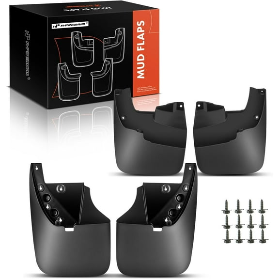 A-Premium Splash Guards Mud Flaps Mudguards Fender Compatible with Toyota Tundra 2007-2013 Without Flares Front and Rear 4-PC Set