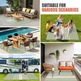 thumbnail image 4 of Sage Green Beige Striped Outdoor Rug for Patio/Deck/Porch, Non-Slip Large Area Rug 5 x 7 Ft, Modern Farmhouse Retro Lines Indoor Outdoor Rugs Washable Area Rugs, Reversible Camping Rug Carpet Runner, 4 of 8