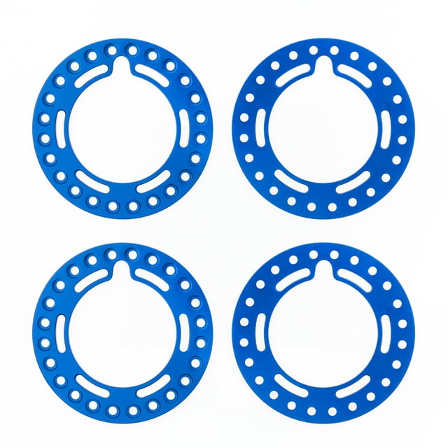 4-Piece Aluminum 1.9-Inch Remote Control Beadlock Replacement Rings (Blue) - BJM385 Accessories with 11x8x3cm Package, 45g Weight