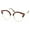 Brown, variant on grinderPUNCH Womens Trendy Round Cat Eye Metal Clear Pink Glasses