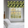 thumbnail image 3 of Valance Curtains for Kitchen Windows Summer Lemon Fruit FloralRod Pocket Valance Yellow on Black Short Window Curtain Topper for Bedroom Living Room Bathroom 54x18in, 3 of 9