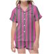 thumbnail image 1 of Odeerbi 2-12 Años Niños Niñas Pijama de Verano de Satén Con Solapa de Muesca Camisas de Manga Corta Pantalones Cortos Conjunto de Dos Piezas de Pijama, 1 of 6