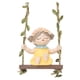 thumbnail image 2 of Swinging Girl Statue Garden Hammock Decoración decorativa Decoración de la casa de muñecas Regalo de resina de resina Figurita colgante para Amarillo, 2 of 9
