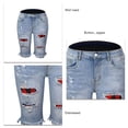 thumbnail image 4 of Pantalones cortos de verano de talle medio para mujer, pantalones cortos desgastados con cremallera y botones elásticos informales a la moda con bolsillos, 4 of 5