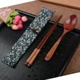 thumbnail image 3 of Wooden Chopsticks and Spoon Set | Japanese Vintage Style Tableware | 2-Piece Gift Set | Natural Wood Utensils | Reusable Flatware | Spoon 18.5cm | Chopsticks 22.5cm, 3 of 5