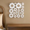 thumbnail image 4 of CRAFTHROU 1 Set 3D Flower Wall Art Flower Wall Decor Mirror Silver for Study Area Decoration, 4 of 8