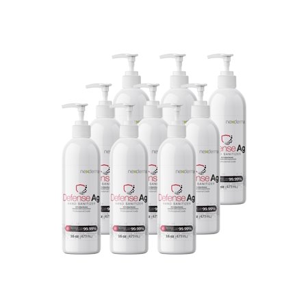 Nexderma Advanced Antibacterial Liquid Hand Sanitizer, 80% Ethyl Alcohol, Moisturizing Herbal Sanitizer - 16oz (9 Pack)
