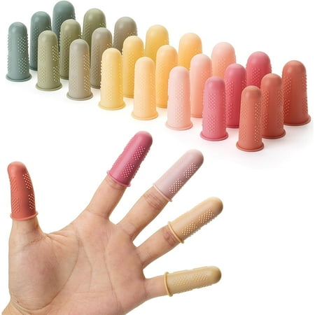 Mr. Pen- Hot Glue Gun Finger Protectors, 24 pcs, Vintage Colors Silicone Finger Protectors, Rubber Fingers Tips, Rubber Finger Covers, Rubber Finger Tips Protector, Finger Grip, Finger Rubber Tips