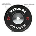thumbnail image 4 of Titan Fitness 25 KG Black Elite Olympic Bumper Plates, Sold Individually, Competition Weight Plates, Rubber With Steel Insert, 4 of 5