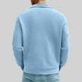 thumbnail image 4 of Donemore Men's Solid Color Long Sleeve Turn-Down Collar Knitted Pullover Sweater Breathable Casual Versatile, 4 of 8