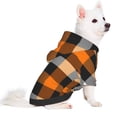 thumbnail image 2 of Balery Orange Plaid Sudadera con Capucha para Perros Pequeños – Ropa para Mascotas, Disfraz para Perros y Gatos, Ideal para Fiestas y Cosplay-Large, 2 of 7