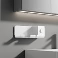 thumbnail image 1 of Wall Mounted Hair Dryer Organizer No-Drill, Bathroom Multi-Functional Storage Rack with Adhesive Backing, Plastic, White, for Hair Tools, 1 of 6