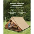 thumbnail image 2 of KFFKFF Camping Hot Tent for 2 People, Cabin Tent with Stove Jack and Poles, Waterproof Shelter with Fire-Resistant Ground Mat, Portable 4-Season Tent for Outdoor Activities like Hiking, Fishing, 2 of 9