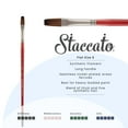 thumbnail image 2 of Creative Mark Staccato Artist Paintbrush - Flat Size 6 - Synthetic Long Handled Brushes For Acrylic Paints, Handmade and Full Bodied With Springy Response, 2 of 7