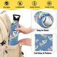 thumbnail image 4 of Shark with Surfboard Pattern Sport Water Bottle for Kids Insulated with Straw for School Outdoor Daily Use, 4 of 6