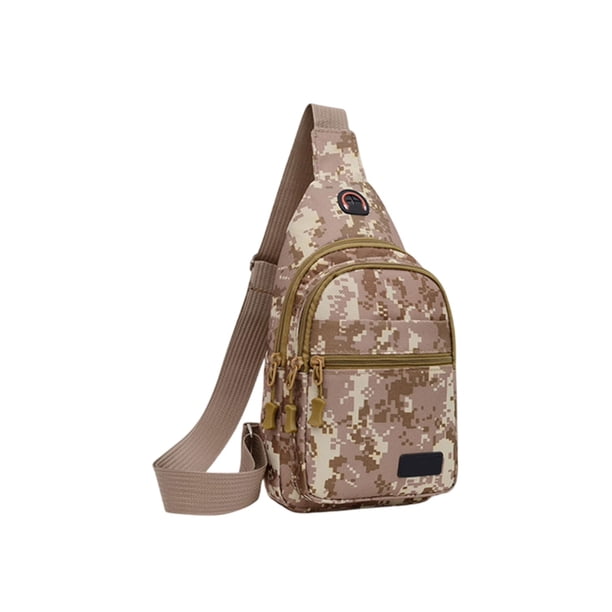 Crossbody Sling Bolso Camuflaje Camisola Bolso Estilo Militar Bolso de Pecho Bolso de Hombro Diagonal Caminata Uso Diario