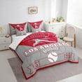 thumbnail image 3 of jejeloiu Los Angeles Bedding Comforter Set 7-Piece,Ball Game Lover King Bedding Sets,Baseball Sport City Bed Sheets For Children,Super Cozy Room Decor Reversible, 3 of 8