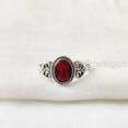 thumbnail image 2 of Natural Garnet Ring, AAA Garnet Gemstone Ring, January Birthstone, Tiny Bohemian Ring, 925 Sterling Silver, Designer Womens Ring, Christmas Thanksgiving, Handmade Statement Jewelry, Genuine Garnet, 2 of 8