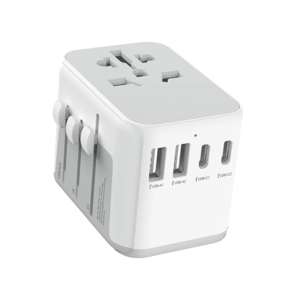 Cargador adaptador clavijas universal internacional 2 tipo C all-in-one convertidores enchufes