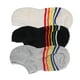thumbnail image 5 of 3 pares de calcetines náuticos para mujer, de algodón con rayas arcoíris, de boca baja, deportivos, 5 of 6