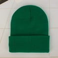 thumbnail image 6 of jiaroswwei Beanie Elastic Warm Woolen Yarn Roll up Edge Skull Cap for Spring, 6 of 8