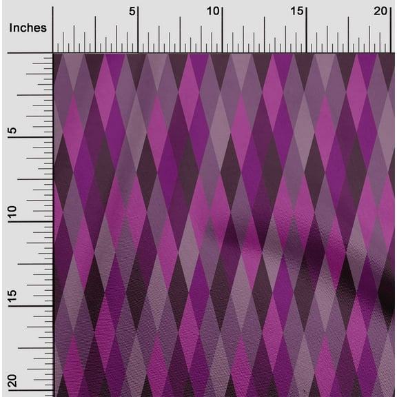 oneOone Cotton Cambric Purple Fabric Argyle Check Sewing Craft Projects Fabric Prints By Yard 56 Inch Wide