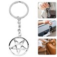 thumbnail image 3 of Pentáculo de 2 piezas Pentacle Camiseta de cinco puntas Caqueta de llave de bricolaje Bolsa colgante de colgantes Pentagram Keyring, 3 of 6