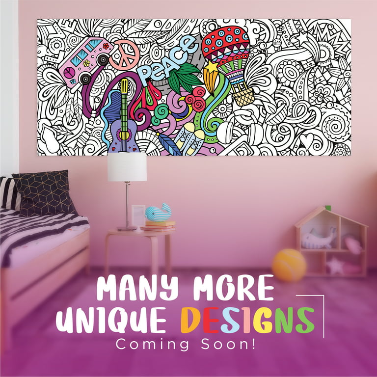 Giant Coloring Posters for Kids, Adults Mandala Elephant Poster Great for  Family Time, Senior Care Facilities, Schools, Group Activities 