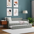 thumbnail image 2 of Tufted Twin Daybed with Roll-Out Trundle in Stone, 2 of 9