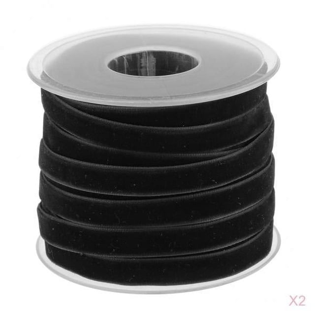 Cinta de 1cm Cinta de para Arreglos Florales Embalaje de Accesorios para El Cabello 2 Negro