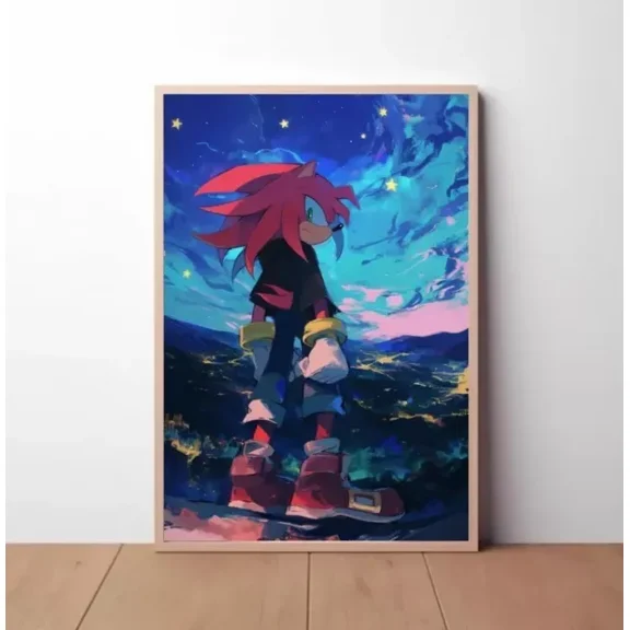 Sonic The Hedgehog Poster, Knuckles Poster, Shadow Gaming Poster 2 NO FRAMED POSTER, Home Decor, Vintage Art Print, Haging Poster, Cute Birthday Gift, Wall Art