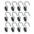 thumbnail image 4 of Utopia Alley Shower Rings Hooks, Shower Curtain Rings Hooks for Bathroom, Rust Resistant Shower Curtain Hooks Rings, Set of 12, Matte black, 4 of 10
