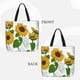thumbnail image 2 of Balery Plump Sunflower And Sketch Bolsa de Mano para Mujeres con Cremallera, Bolsa de Gimnasio con Compartimentos, Bolsa para Laptop, Bolsa para Trabajo, 2 of 7