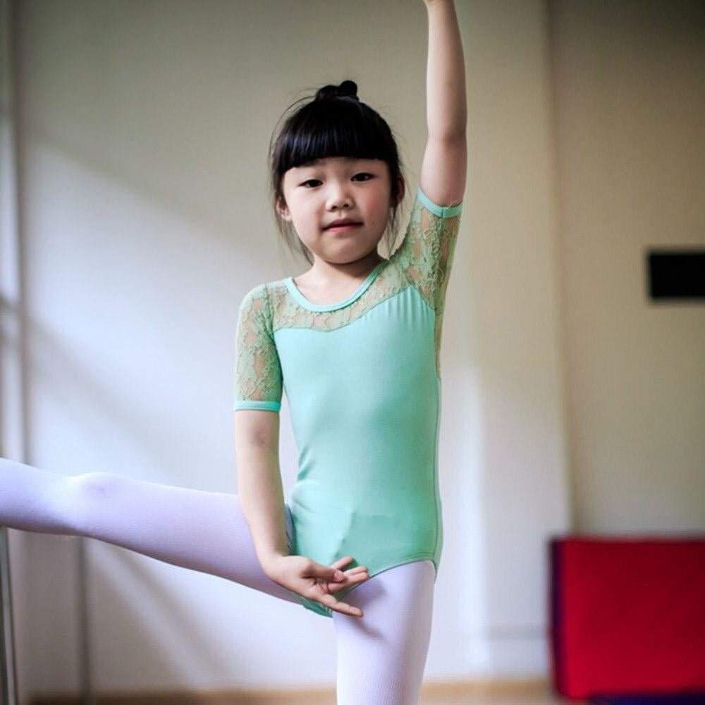 Buy Clearance!Ballet Dance Leotards Costume Kid Ballet Bodysuit Neck
